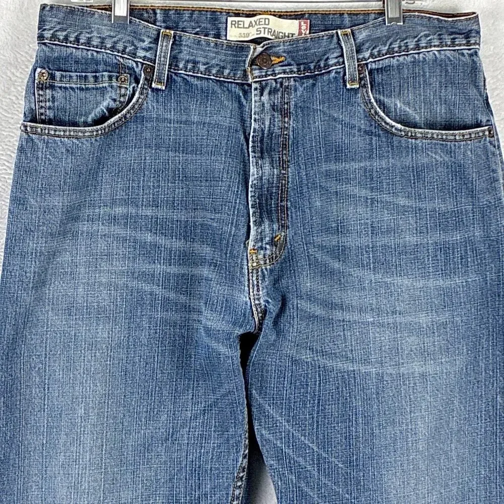VTG Levis 559 Jeans Men 36x32 (34x32) Relaxed Straight Baggy Faded Whiskered Y2K